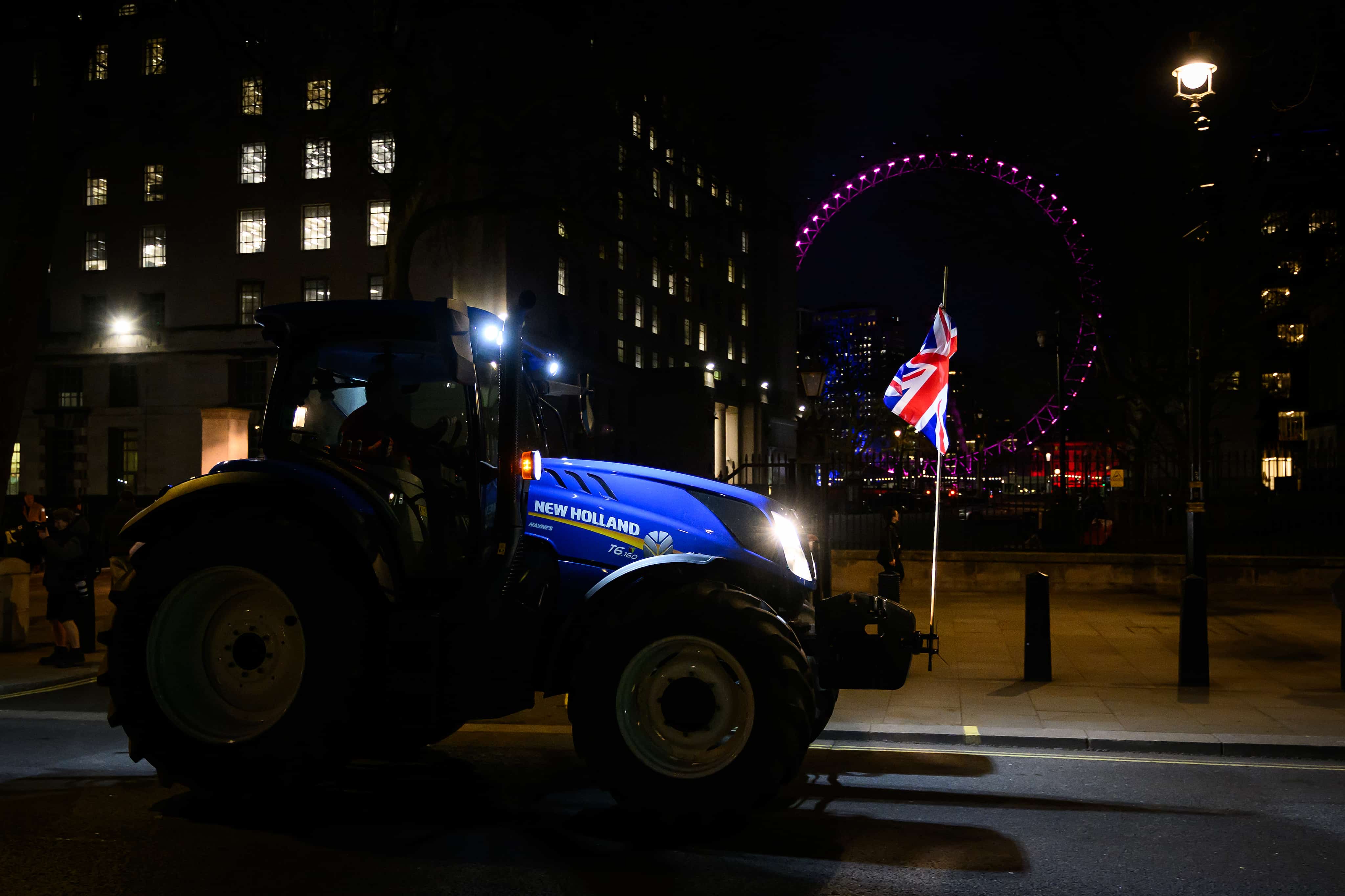 UK: Farmers Stage Tractor Protest in Central London