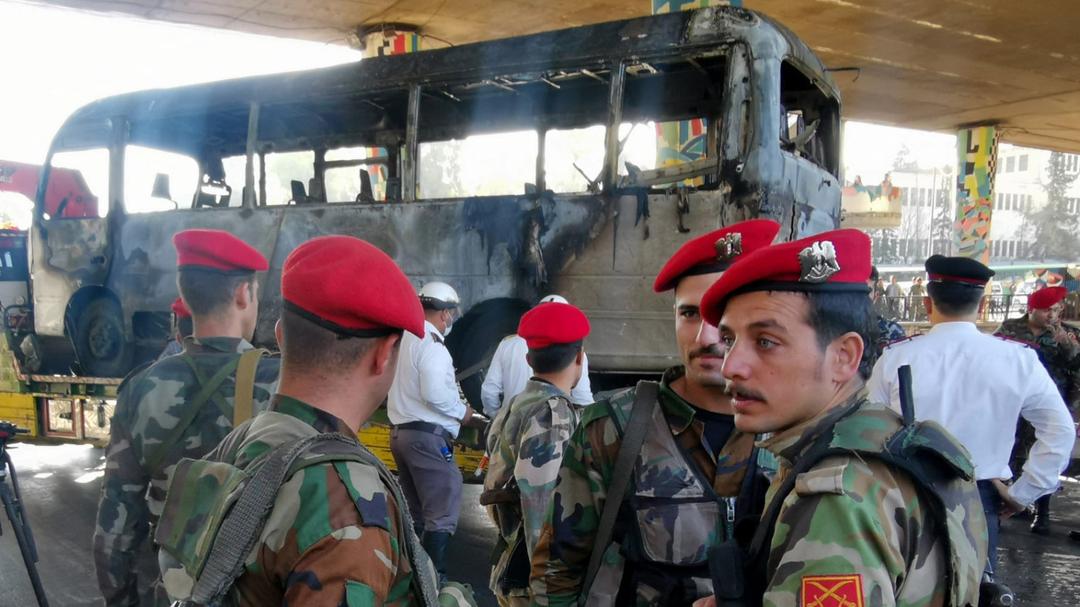 Syria: Military Bus Blast Kills 18 Soldiers