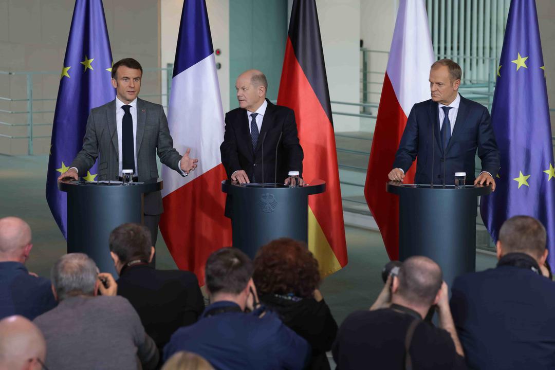Leaders of Germany, France and Poland Make Show of Joint Unity on Ukraine