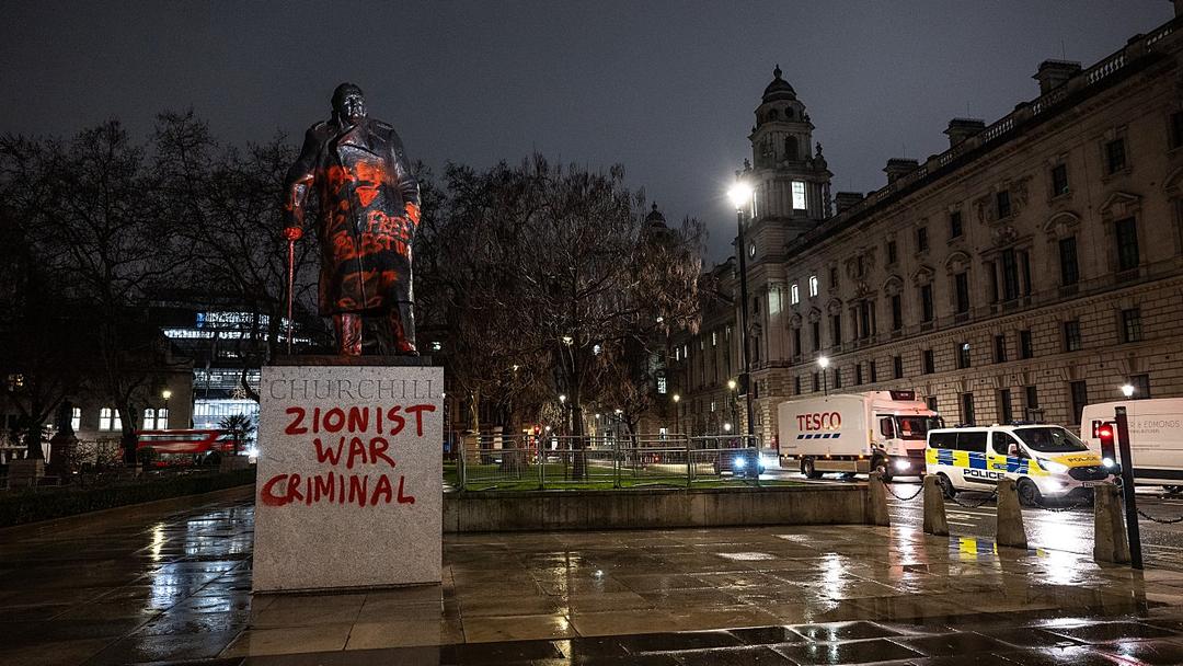 UK: Man Arrested After Churchill Statue Defaced in London
