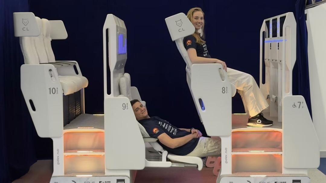 New Double-Level Airplane Seat Concept Unveiled at AIX 2026