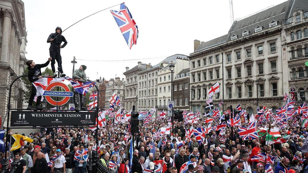 Tens of Thousands March Through London for Rival Protests
