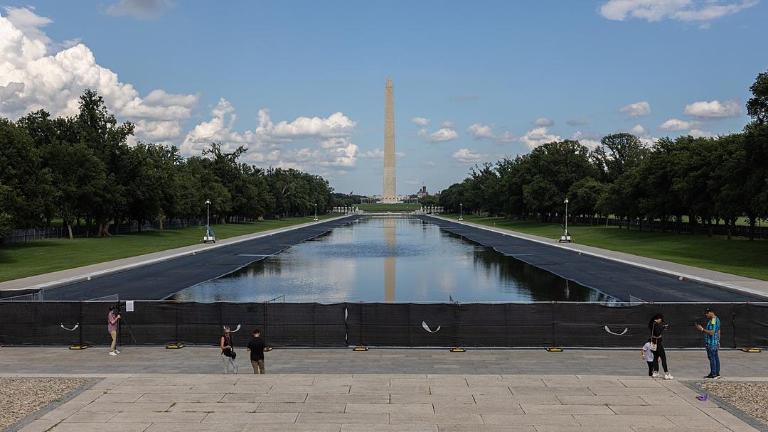 Trump: 'Some Contractor Error,' Vandalism Without 'Video or Proof' at Reflecting Pool