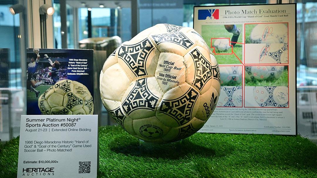 Maradona's 'Hand of God' Ball Sells for $3.3M