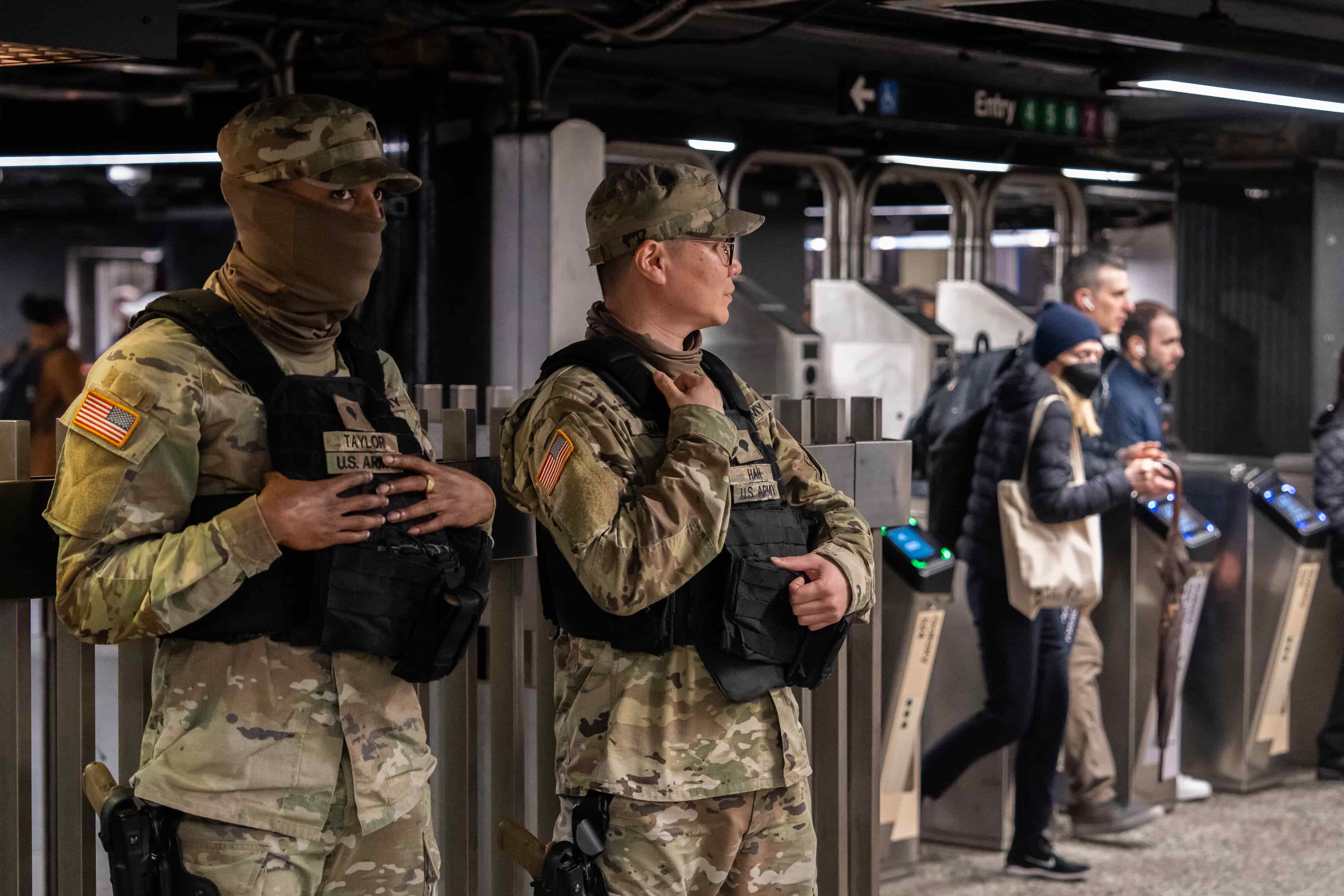 National Guard Troops Deployed to NYC Subways